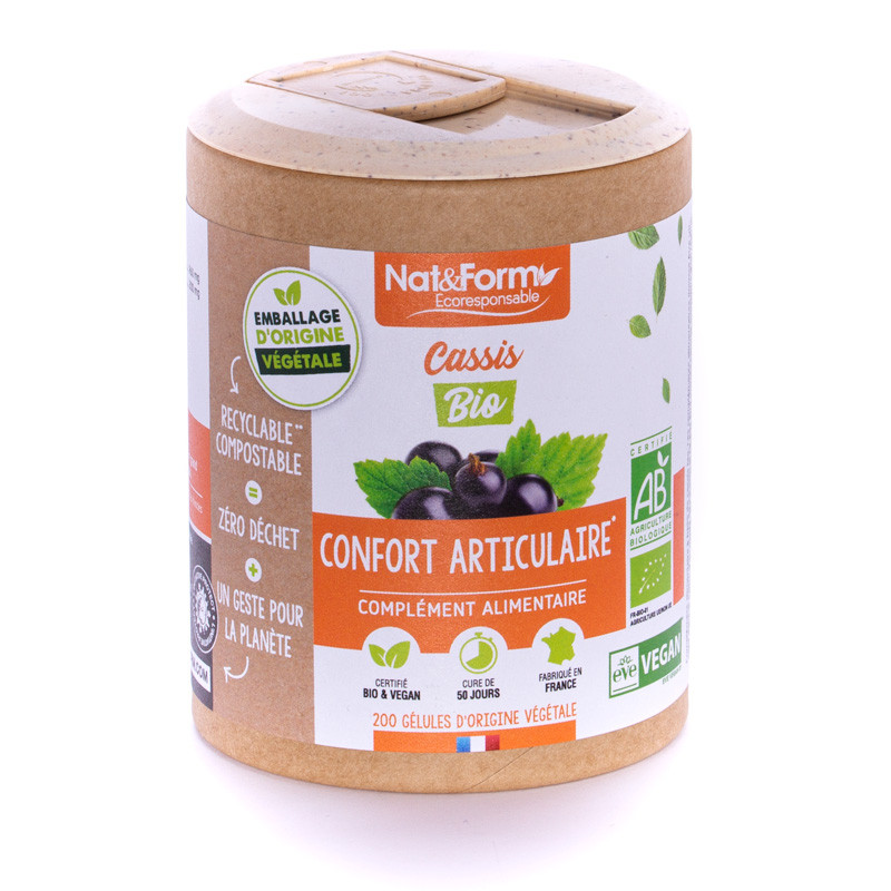 Nat&form cassis bio écoresponsable 200 gélules Nat&form cassis bio écoresponsable 200 gélules