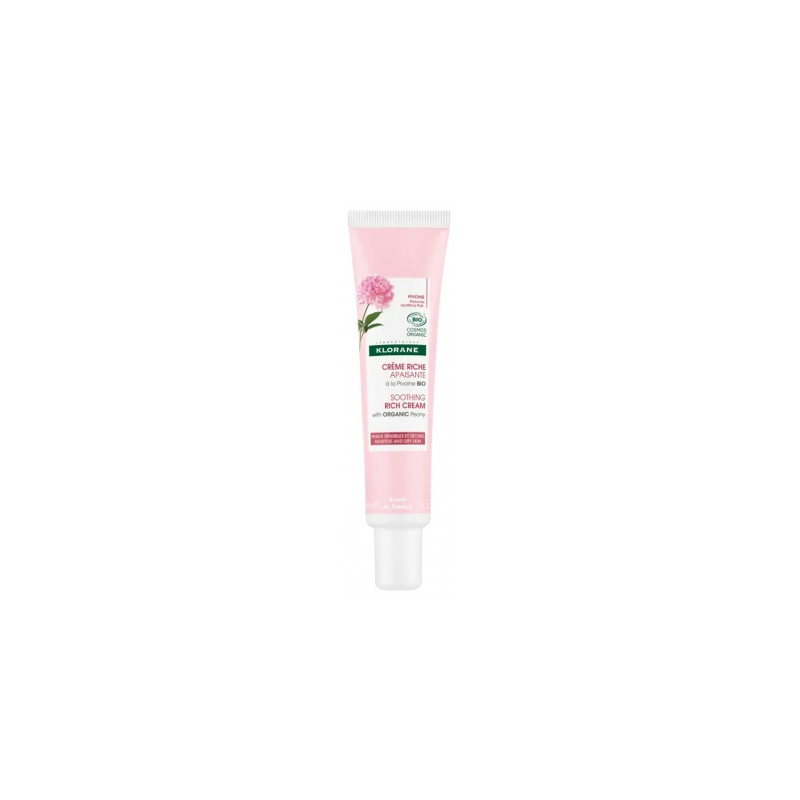 Klorane Crème Riche Apaisante à la Pivoine Bio 40 ml Klorane Crème Riche Apaisante à la Pivoine Bio 40 ml