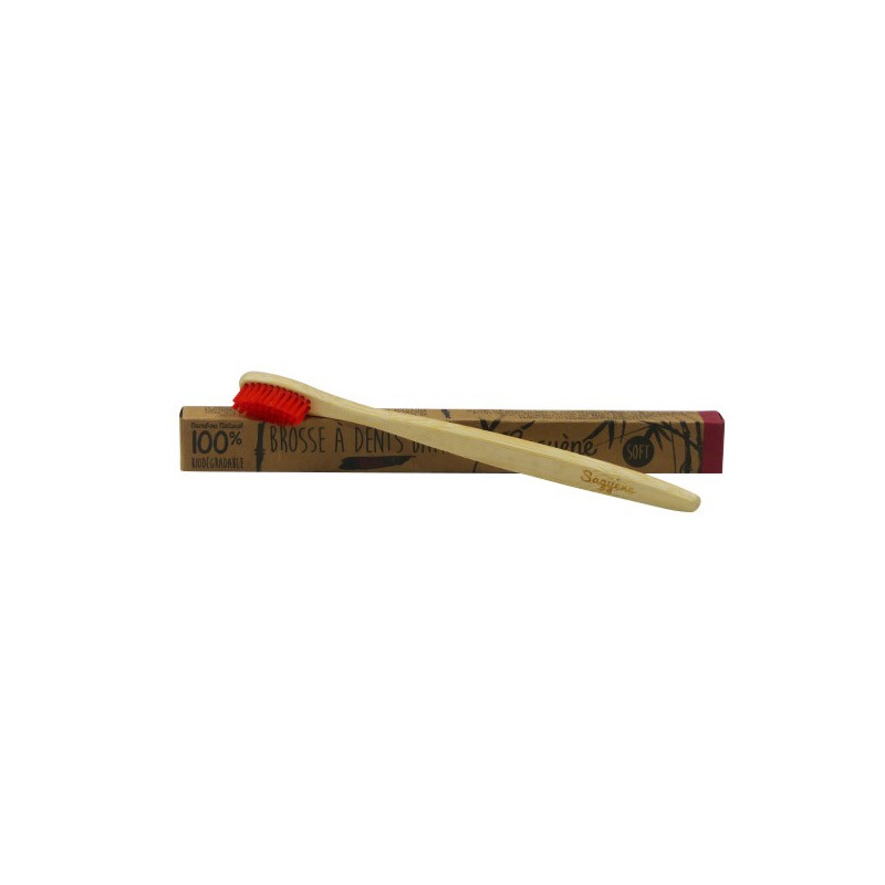 Sagyene Brosse Dents Bambou Rouge Sagyene Brosse Dents Bambou Rouge