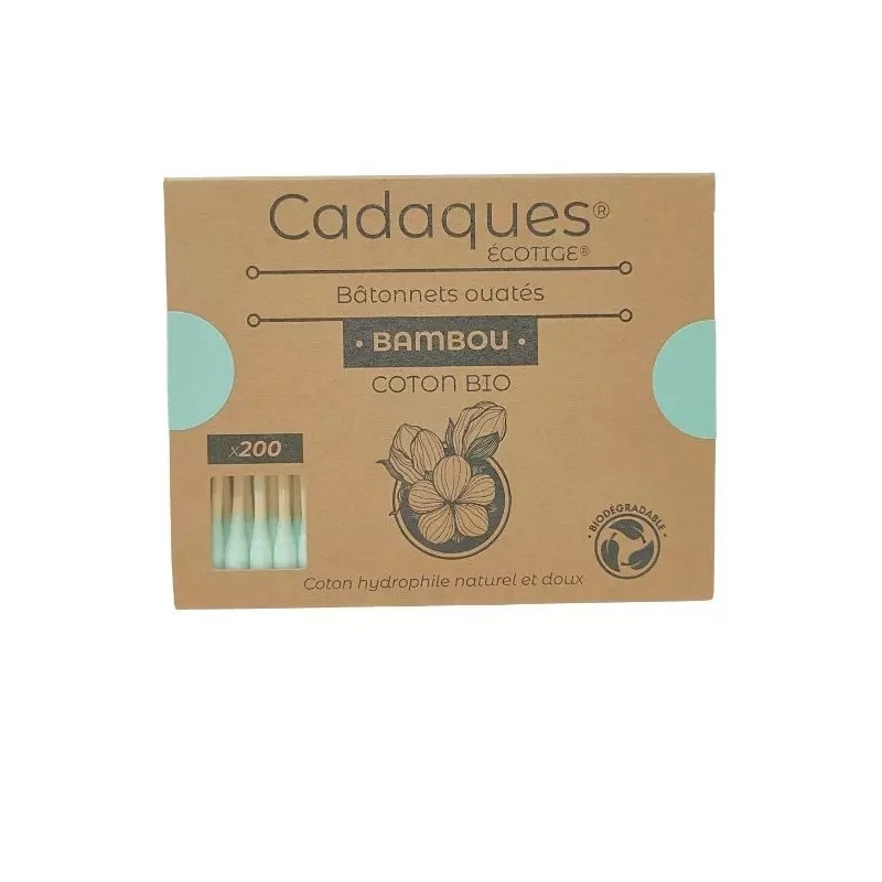 Cadaques Coton Tige Bambou Vert 200 Cadaques Coton Tige Bambou Vert 200
