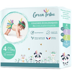 Green Tribu 22 Couches Maxi Taille 4 (7 à 18 kg)