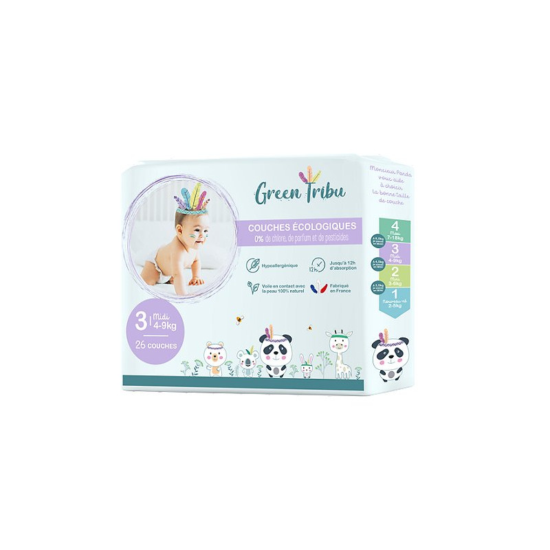 Green Tribu Couches Bébé Mini T3 Green Tribu Couches Bébé Mini T3