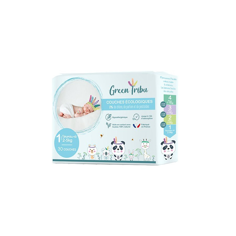 Green Tribu Couches Bébé Nouveau Né T1 Green Tribu Couches Bébé Nouveau Né T1