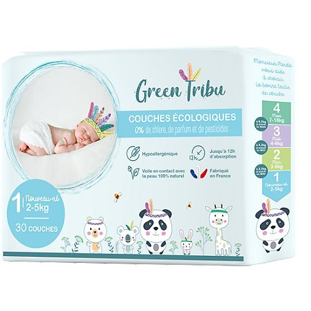 Green Tribu Couches Bébé Nouveau Né T1