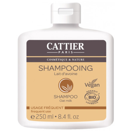 Cattier Shampoing Usage Fréquent Lait d'Avoine Bio 250 ml