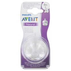 Avent Natural 2 Tétines à Débit Nouveau-Né 0 Mois