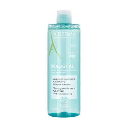 Aderma Biology AC Eau Micellaire Nettoyante Purifiante Bio 400 ml