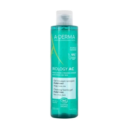 Aderma Biology AC Gel Moussant Nettoyant Purifiant Bio 200 ml
