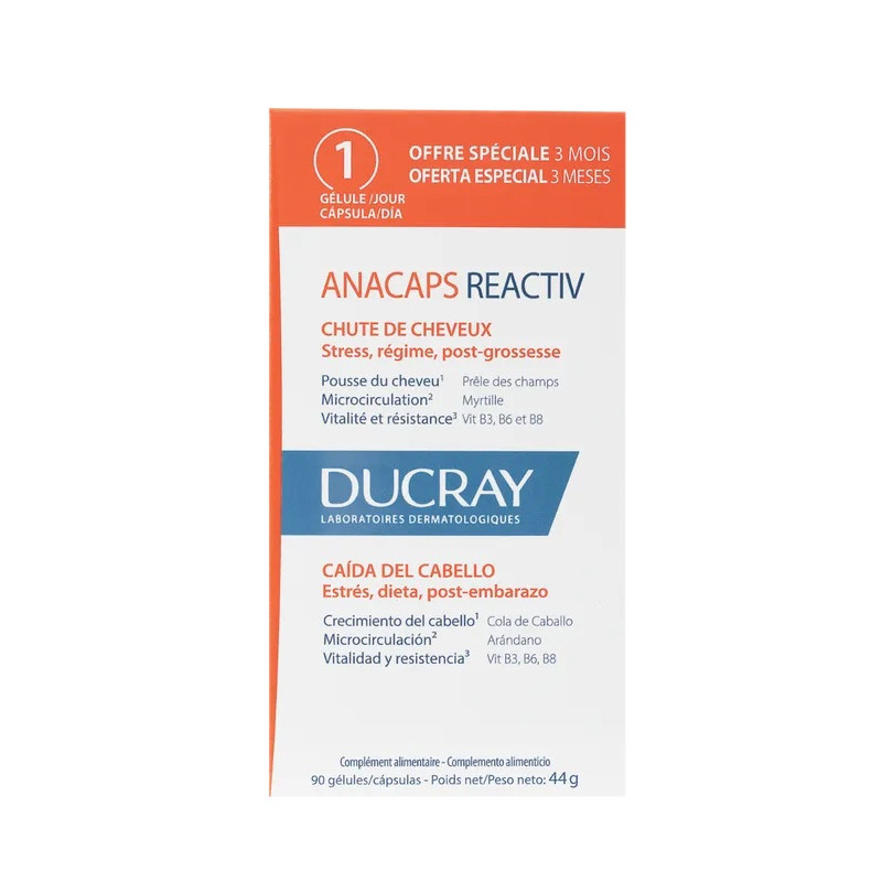 Ducray Anacaps Réactiv Chute de Cheveux Réactionnelle 90 Gélules Ducray Anacaps Réactiv Chute de Cheveux Réactionnelle 90 Gélules