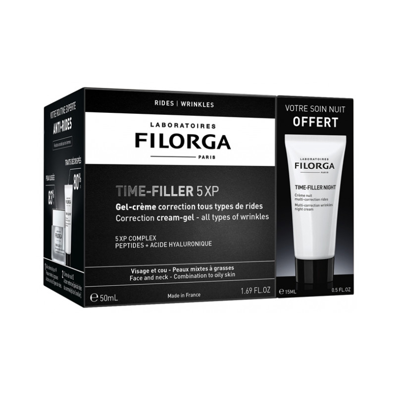 Filorga Time-Filler Gel-Crème Correction Tous Types de Rides 50 ml + Night 15 ml Offert Filorga Time-Filler Gel-Crème Correction Tous Types de Rides 50 ml + Night 15 ml Offert