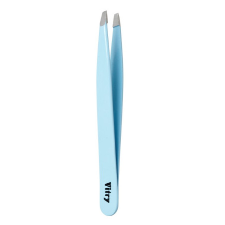 Vitry Pince à Epiler Professionnelle Mors Biais Bleu Pale