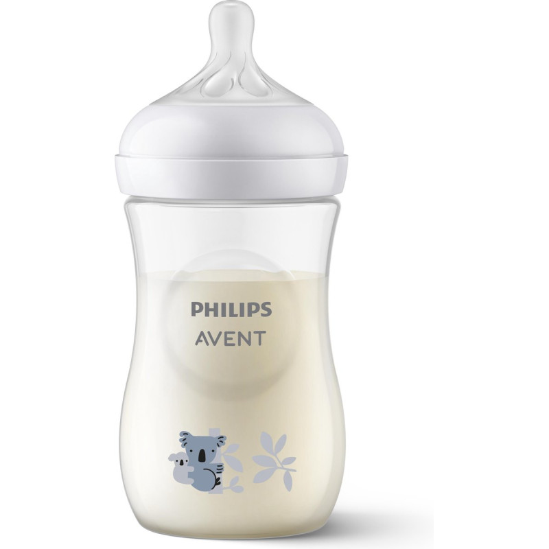 Biberon en Verre Valve Air Free - Motif Koala - Dès 1 mois, 260ml Biberon en Verre Valve Air Free - Motif Koala - Dès 1 mois, 260ml