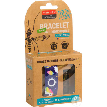 Manouka Bracelet Anti-Moustiques Enfant Licorne 1 Pièce