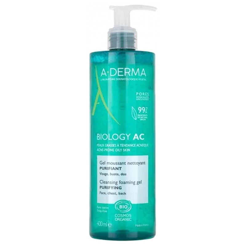 A-DERMA
Biology AC Gel Moussant Nettoyant Purifiant Bio 400 ml A-DERMA
Biology AC Gel Moussant Nettoyant Purifiant Bio 400 ml