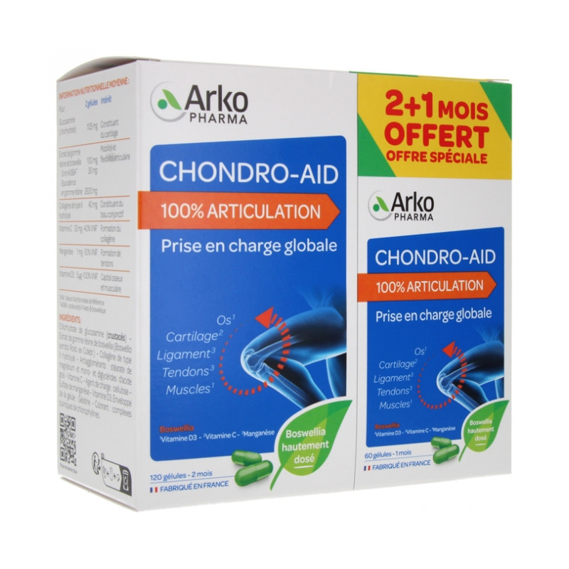 Arkopharma
Chondro-Aid 100% Articulation 120 Gélules + 60 Gélules Offertes Arkopharma
Chondro-Aid 100% Articulation 120 Gélules + 60 Gélules Offertes