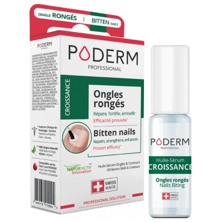 Poderm Croissance Ongles Rongés Huile-Sérum Ongles & Contours 8 ml
