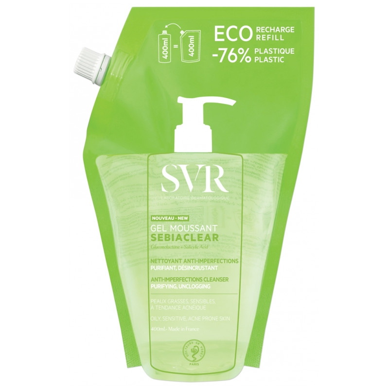 SVR Sebiaclear Gel Moussant Anti-Imperfections Éco-Recharge 400 ml SVR Sebiaclear Gel Moussant Anti-Imperfections Éco-Recharge 400 ml