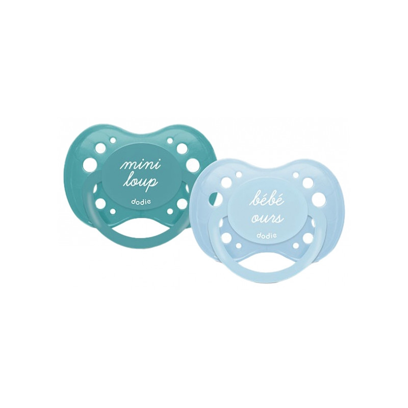 Dodie 2 Sucettes Anatomiques Silicone 18 Mois et + N°A88 - Modèle : Bébé ours & Mini Loup Dodie 2 Sucettes Anatomiques Silicone 18 Mois et + N°A88 - Modèle : Bébé ours & Mini Loup