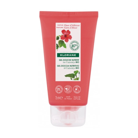 Klorane Gel Douche Nutritif au Cupuaçu Bio Fleur d'Hibiscus 75 ml