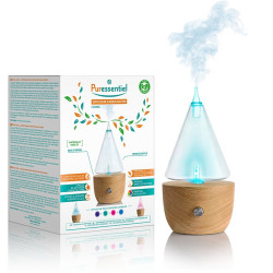 Puressentiel Diffuseur à Nébulisation en Bois Naturel I'CONIC