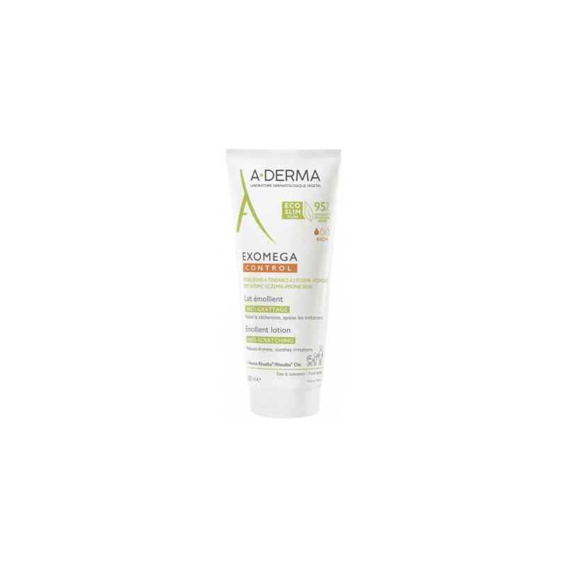 A-DERMA
Exomega Control Lait Émollient Anti-Grattage Tube Eco Conçu 200 ml A-DERMA
Exomega Control Lait Émollient Anti-Grattage Tube Eco Conçu 200 ml