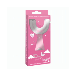 Sagyène - Brosse à Dents Enfants 2-6 Ans - Demi-Lune Ergonomique - Rose