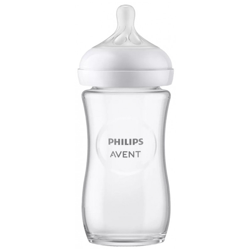 Avent Natural Response Biberon Verre 240 ml 1 Mois et + Avent Natural Response Biberon Verre 240 ml 1 Mois et +