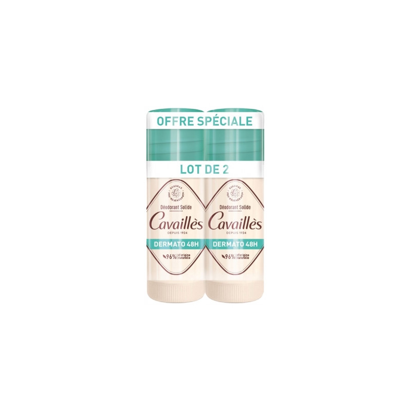 Rogé Cavaillès Dermato 48H Déodorant Stick Lot de 2 x 40 ml