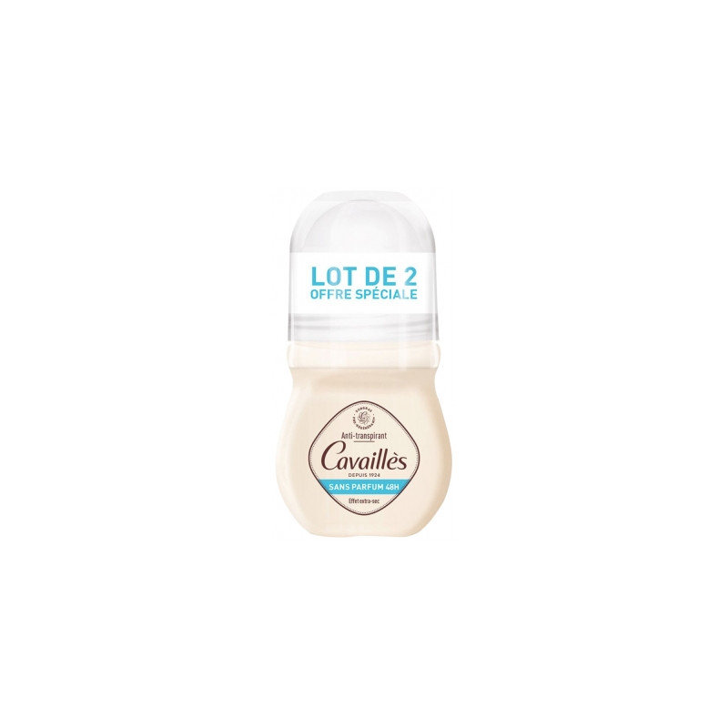 Rogé Cavaillès Absorb+ 48H Déodorant Sans Parfum Roll-On Lot de 2 x 50 ml Rogé Cavaillès Absorb+ 48H Déodorant Sans Parfum Roll-On Lot de 2 x 50 ml