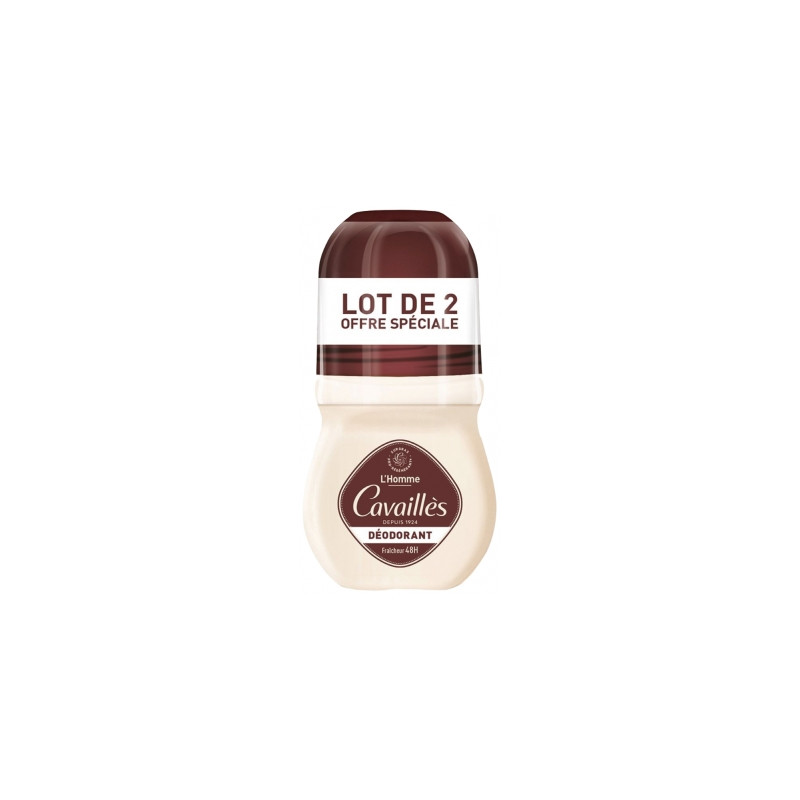 Rogé Cavaillès Dermato 48H Homme Déodorant Roll-On Lot de 2 x 50 ml