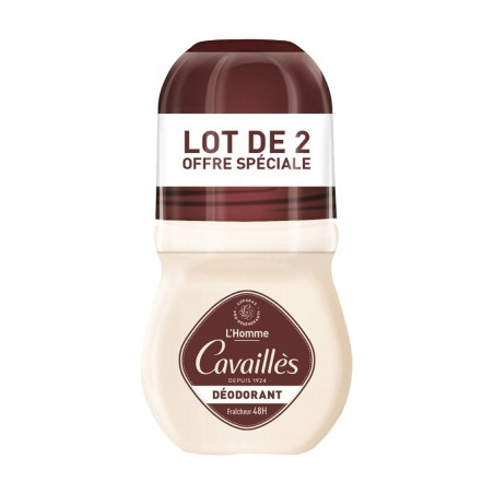 Rogé Cavaillès Dermato 48H Homme Déodorant Roll-On Lot de 2 x 50 ml