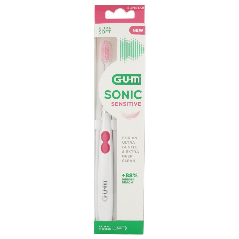 GUM Sonic Sensitive Brosse à Dents Ultra Souple 4101 GUM Sonic Sensitive Brosse à Dents Ultra Souple 4101