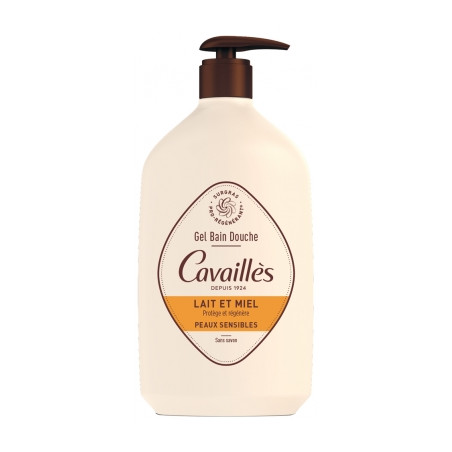Rogé Cavaillès Gel Bain Douche Peaux Sensibles Lait et Miel 1L