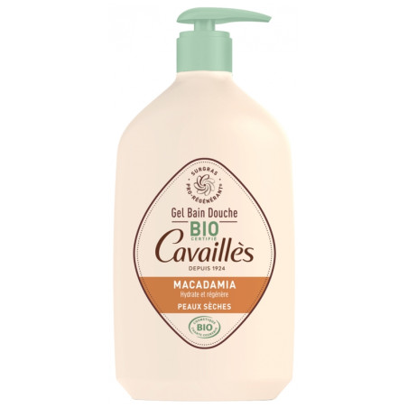 Rogé Cavaillès Gel Bain Douche Peaux Sèches Macadamia Bio 1 L