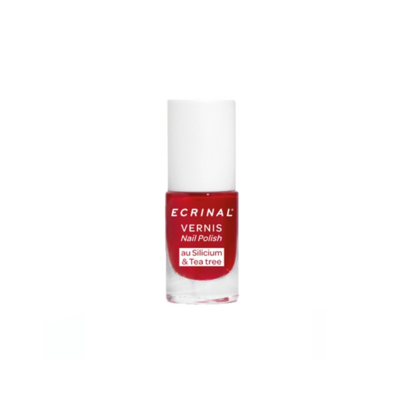 Ecrinal Vernis Silicium + Tea Tree 5 ml - Couleur : Rouge Passion