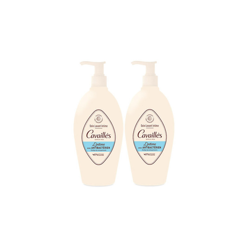 Rogé Cavaillès L'intime Soin lavant intime avec antibactérien - 2x250ml Rogé Cavaillès L'intime Soin lavant intime avec antibactérien - 2x250ml
