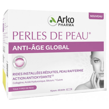 Arkopharma Perles de Peau Anti-Âge Global 30 Sticks