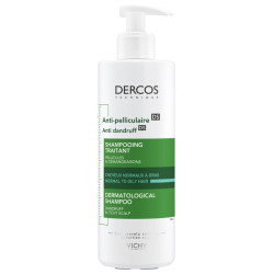 Vichy Dercos Shampoing Traitant Anti-Pelliculaire Cheveux Normaux à Gras 390 ml