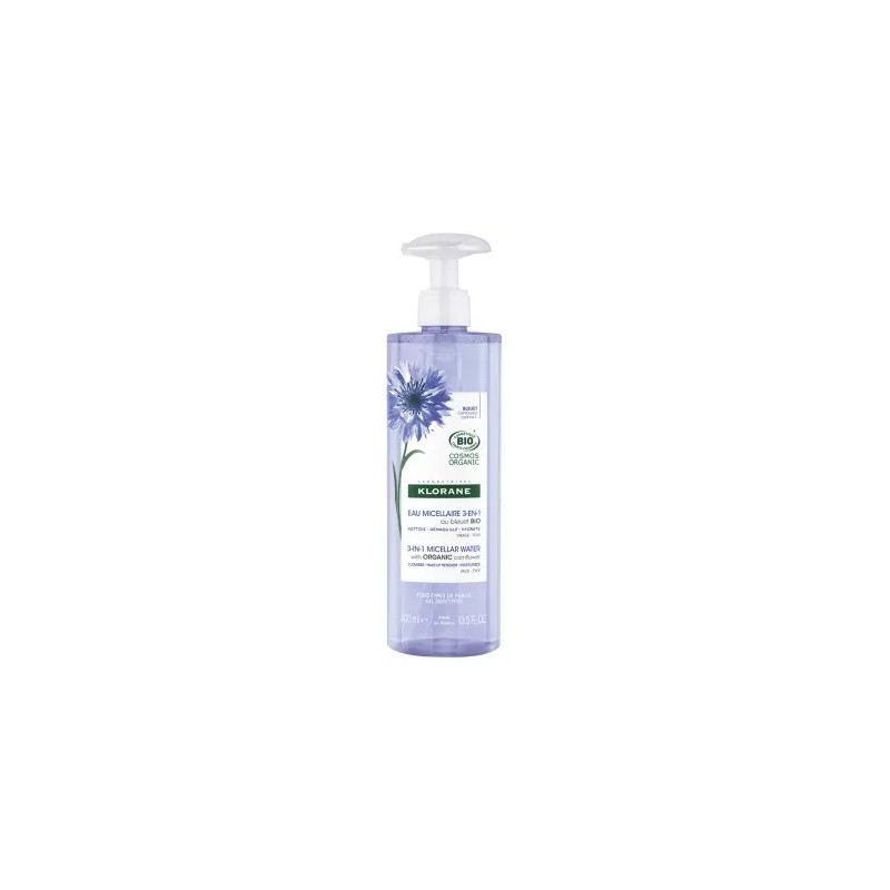 Klorane Eau Micellaire 3en1 au Bleuet Bio 400 ml Klorane Eau Micellaire 3en1 au Bleuet Bio 400 ml