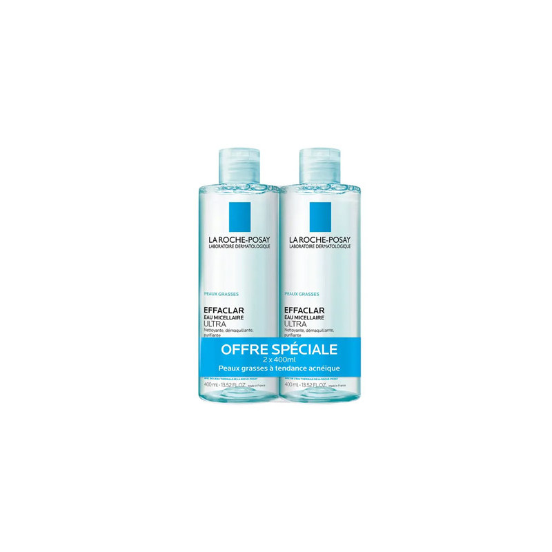 LA ROCHE POSAY EFFACLAR EAU MICELLAIRE PURIFIANTE 2X400ML LA ROCHE POSAY EFFACLAR EAU MICELLAIRE PURIFIANTE 2X400ML