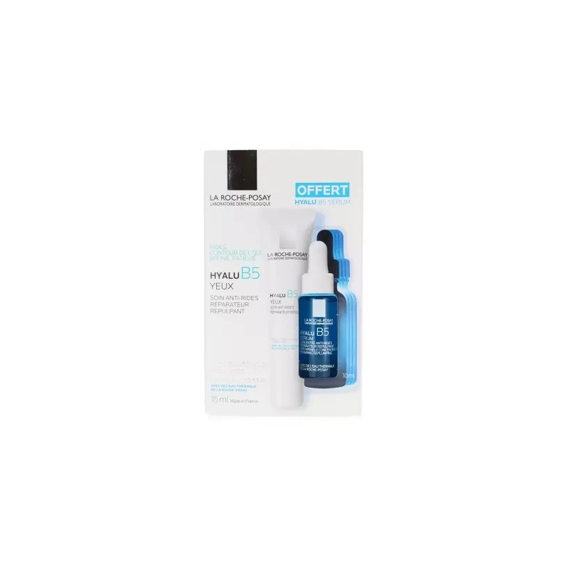 La Roche-Posay Hyalu B5 yeux soin anti-rides réparateur repulpant 15 ml + sérum concentré 10 ml offert La Roche-Posay Hyalu B5 yeux soin anti-rides réparateur repulpant 15 ml + sérum concentré 10 ml offert