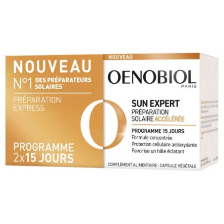 Oenobiol Sun Expert Préparateur Solaire Accélérée Lot de 2 x 15 Capsules