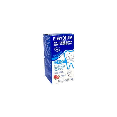 Elgydium dentifrice solide anti plaque 60 comprimés