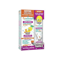 PURESSENTIEL ANTI POUX COFFRET POUX EDITION LIMITÉE LOONEY TUNES - LOTION TRAITANTE 100ML & SHAMPOING 200ML