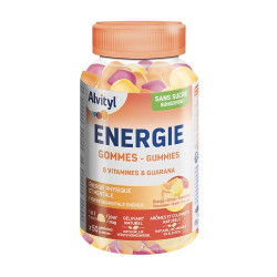 Alvityl Energie 8 Vitamines & Guarana Goût orange - citron - framboise x50 gommes