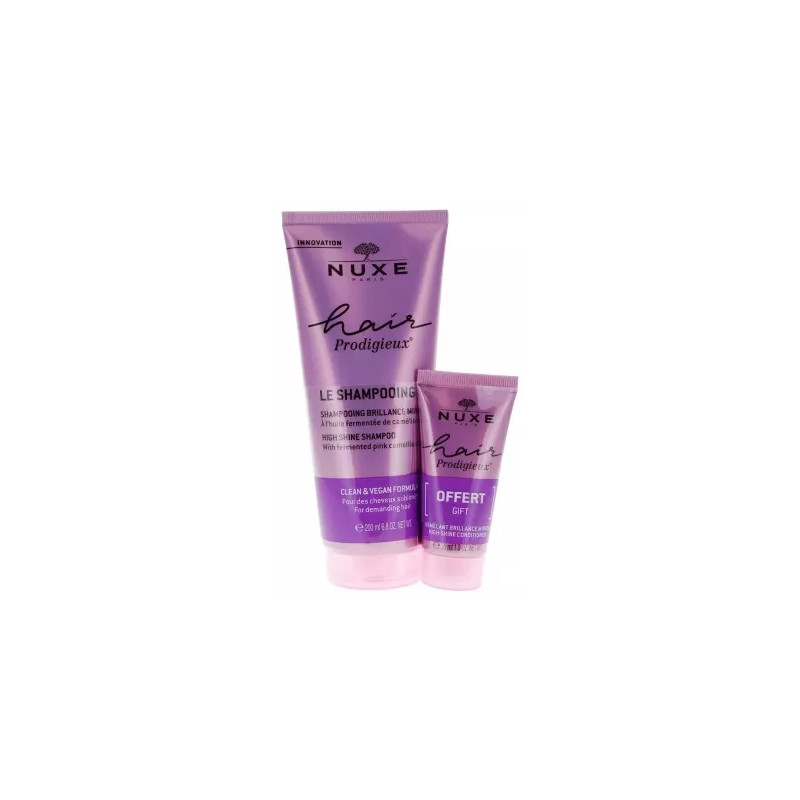 Nuxe Hair Prodigieux Le Shampoing Brillance Miroir 200 ml + Le Démêlant 30 ml Offert Nuxe Hair Prodigieux Le Shampoing Brillance Miroir 200 ml + Le Démêlant 30 ml Offert
