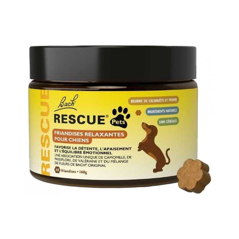 Rescue Bach Pets Friandises Relaxantes pour Chiens 60 Friandises Rescue Bach Pets Friandises Relaxantes pour Chiens 60 Friandises