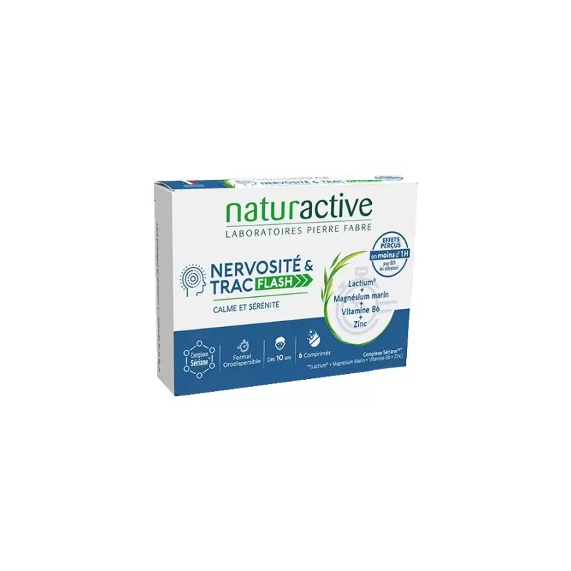 Naturactive Nervosité & Trac Flash 6 Comprimés Orodispersibles Naturactive Nervosité & Trac Flash 6 Comprimés Orodispersibles