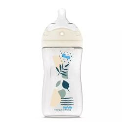 Dodie Biomimétisme Biberon avec tétine multi perforée anti-colique +3mois débit 2 moyen - 270ml