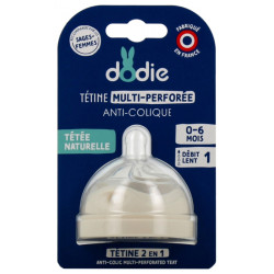 Dodie Tétine Multi-Perforée Anti-Colique Débit Lent 0-6 Mois